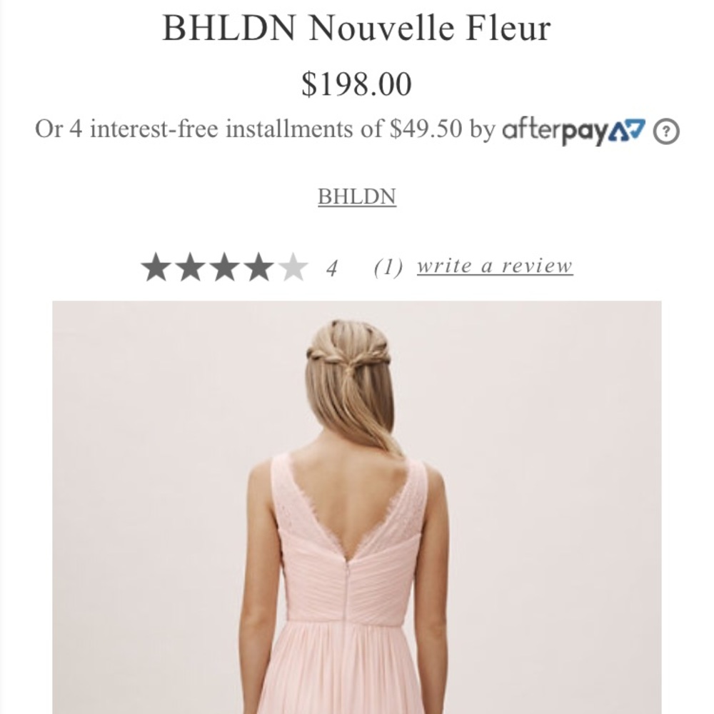 NWOT Anthropology Nouvelle Fleur Bridesmaid Dress